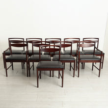 Load image into Gallery viewer, Midcentury Rosewood Dining Table &amp; Set of 10 Dining Chairs by Mcintosh, Scotland c.1971
