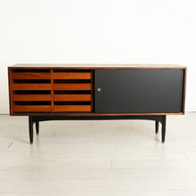 Load image into Gallery viewer, Midcentury Rosewood Sideboard with Leather Doors by Robin Day c.1965
