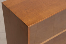 Load image into Gallery viewer, Midcentury Slim Teak Bookcase with Sliding Doors by Herbert E Gibbs c.1965
