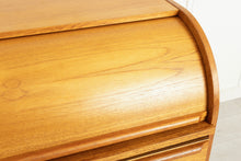 Load image into Gallery viewer, Midcentury Swedish Roll Top Bureau Desk in Teak c.1975
