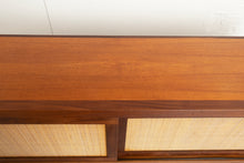 Load image into Gallery viewer, Midcentury Teak Sideboard with Rattan Fronted Sliding Doors c.1965
