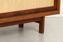 Load image into Gallery viewer, Midcentury Teak Sideboard with Rattan Fronted Sliding Doors c.1965

