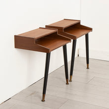 Load image into Gallery viewer, Midcentury Wall Mounted Teak Bedside Tables c.1960
