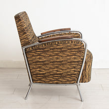 Load image into Gallery viewer, Rare Pair of Art Deco Style Bauhaus Club Chairs by Hungarian Designer Jószef Peresztegi Stamped 1961
