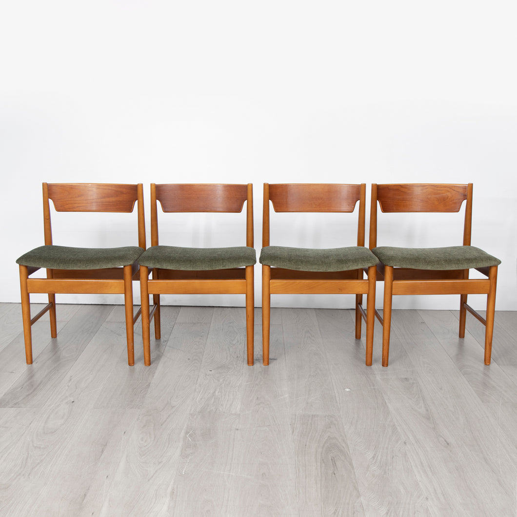 Set of 4 Midcentury Teak Dining Chairs c.1960s