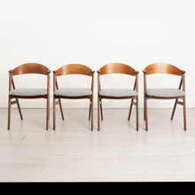 Load image into Gallery viewer, Set of 4 Danish Teak Dining Chairs by Kai Kristiansen c.1960
