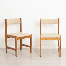 Load image into Gallery viewer, Set of 6 Danish Midcentury Style Teak Chairs with Original Fabric c.1980
