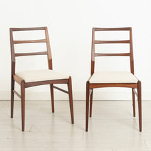 Load image into Gallery viewer, Set of 6 Mid Century 'Fyne Ladye' afromosia dining chairs by Richard Hornby, circa 1960s

