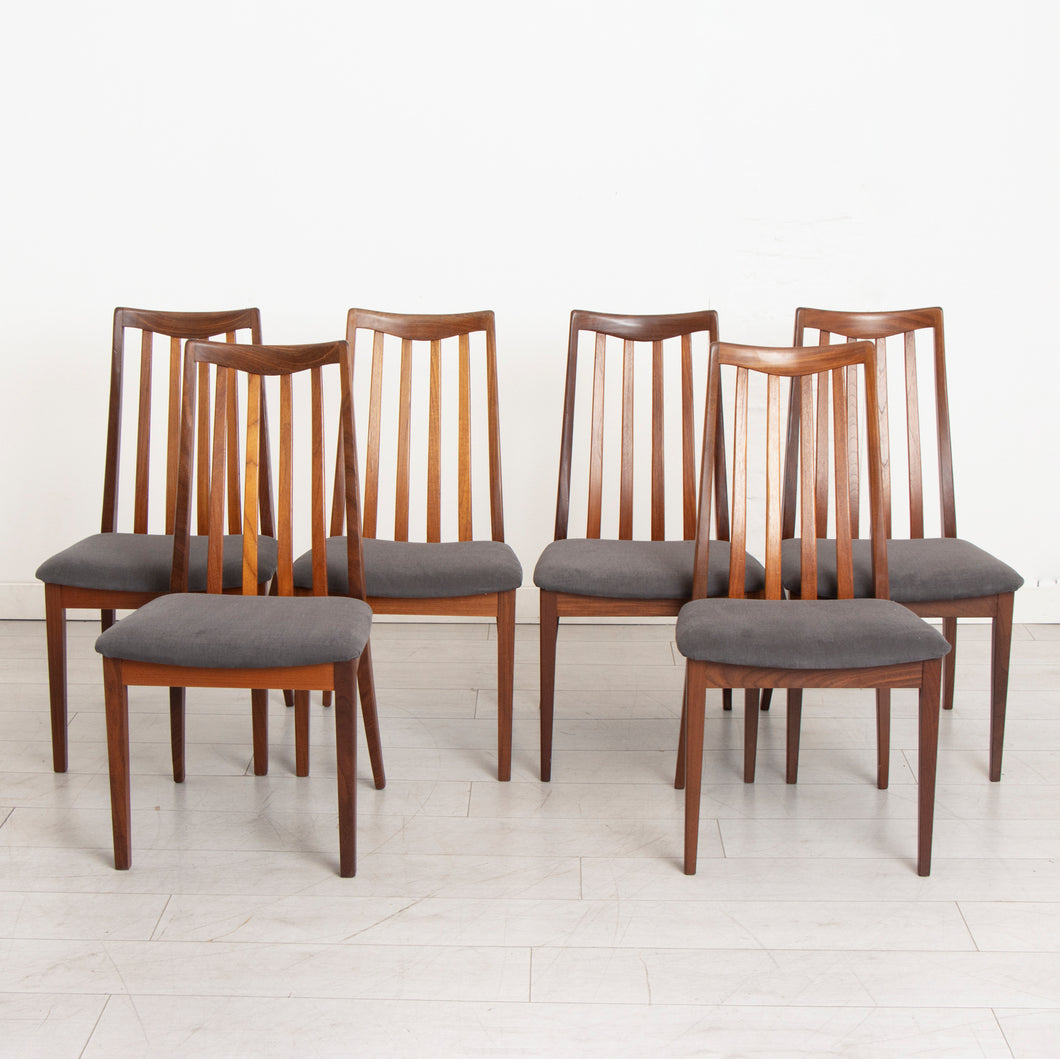 Set of 6 Midcentury G-Plan Dining Chairs in Afromosia c.1960s