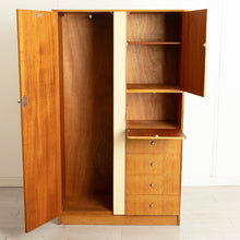 Load image into Gallery viewer, Midcentury Oak Wardrobe by Symbol Furniture c.1975
