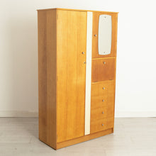 Load image into Gallery viewer, Midcentury Oak Wardrobe by Symbol Furniture c.1975
