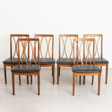Load image into Gallery viewer, Set of 6 Newly Upholstered Midcentury G Plan Fresco Dining Chairs c.1960
