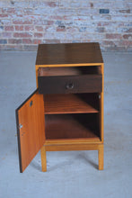 Load image into Gallery viewer, British Mid Century walnut bedside table by John and Sylvia Reid for Stag, circa 1960s.
