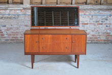 Load image into Gallery viewer, Mid Century teak dressing table by Homeworthy, England, circa 1960s.
