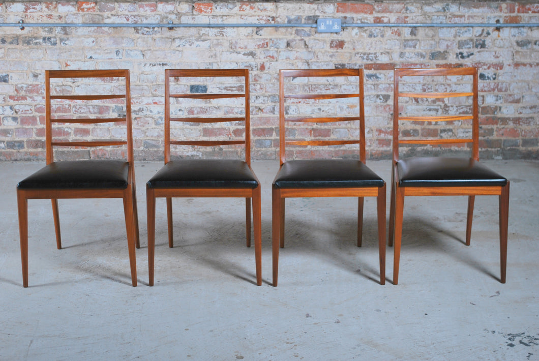 Set of 4 Mid Century teak dining chairs by McIntosh, Scontland, circa 1960s.