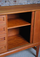 Load image into Gallery viewer, Danish Mid Century solid teak sideboard, circa 1960s.
