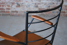 Load image into Gallery viewer, Mid Century Ladderax steel and leather armchair by Robert Heal for Staples, circa 1960s.
