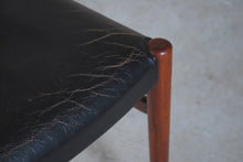 Load image into Gallery viewer, Danish Mid Century rosewood dining chair with original leather upholstery, circa 1960s.
