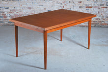 Load image into Gallery viewer, Danish Mid Century extending teak dining table by Fritz Hansen, circa 1960s

