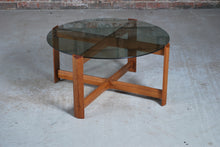 Load image into Gallery viewer, Midcentury Teak &amp; Glass Coffee Table by Myer c.1970
