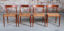 Load image into Gallery viewer, Danish Dining Chairs with papercord seats by Arne Hovmand-Olsen for Mogens Kold, 1960s
