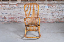 Load image into Gallery viewer, Vintage Mid Century Bamboo rocking chair, circa 1960s

