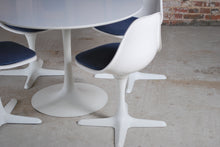 Load image into Gallery viewer, Mid Century Arkana tulip dining table and 4 chairs by Maurice Burke, circa 1960s.
