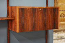 Load image into Gallery viewer, Danish Mid Century PS System rosewood modular wall system designed by Peter Sorensen, circa 1960s.
