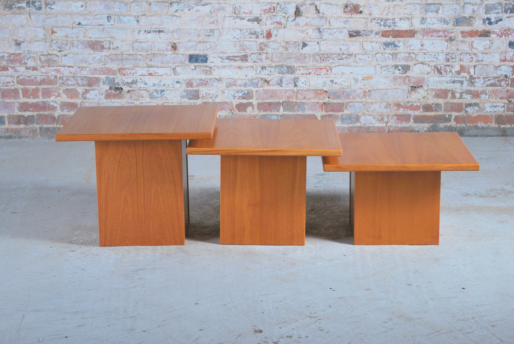 Set of 3 Danish Mid Century tables / nesting tables by Gangso, circa 1970