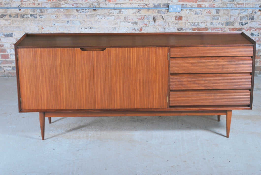 Mid Century solid afromosia sideboard designed by Richard Hornby for Heal's, circa 1960s.