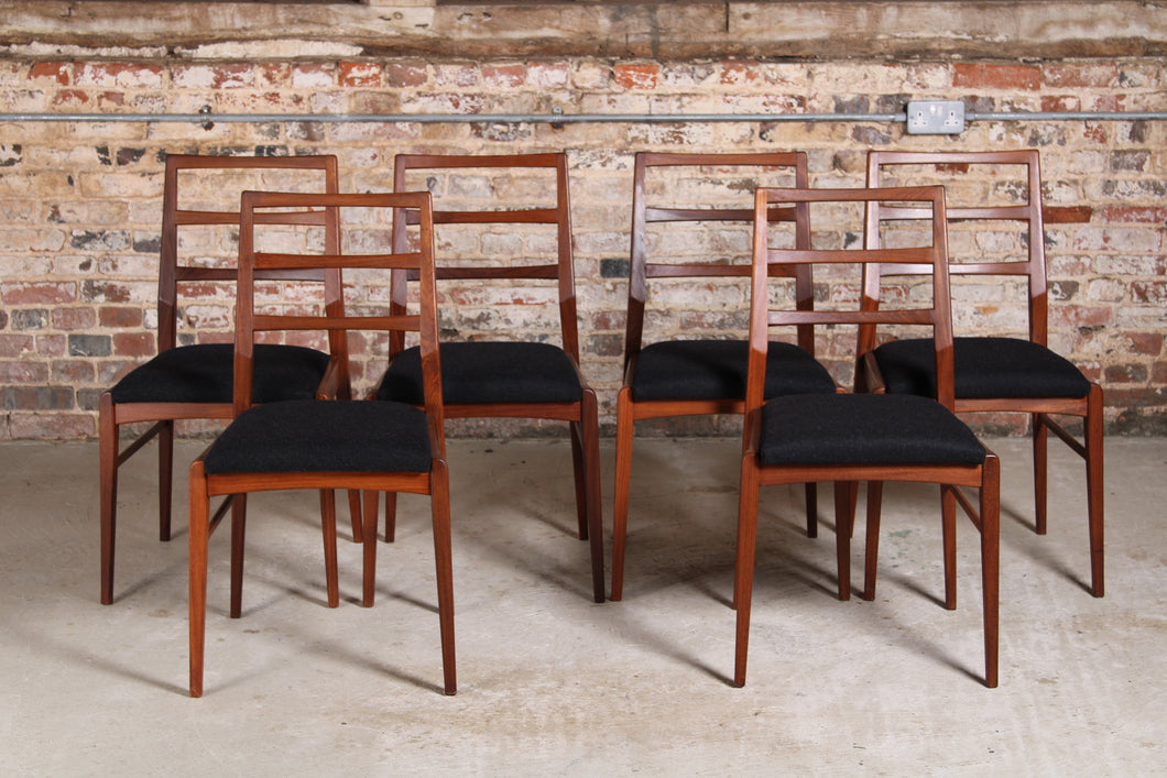Set of 6 afromosia dining chairs by Richard Hornby for Heal's, circa 1960s.