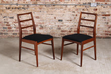 Load image into Gallery viewer, Set of 6 afromosia dining chairs by Richard Hornby for Heal&#39;s, circa 1960s.
