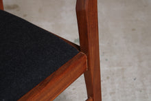 Load image into Gallery viewer, Set of 6 afromosia dining chairs by Richard Hornby for Heal&#39;s, circa 1960s.
