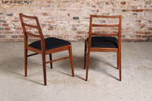 Load image into Gallery viewer, Set of 6 afromosia dining chairs by Richard Hornby for Heal&#39;s, circa 1960s.
