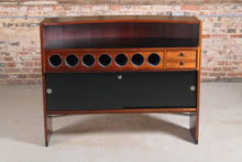 Load image into Gallery viewer, Danish Mid Century rosewood bar by Erik Buch for Dyrlund, circa 1960s.
