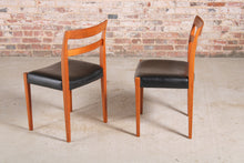 Load image into Gallery viewer, Set of 4 Mid Century teak dining chairs by Nils Jonson for Troeds, Sweden, circa 1960s.

