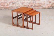 Load image into Gallery viewer, Mid Century G-plan Quadrille teak nest of tables, circa 1960s.
