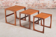 Load image into Gallery viewer, Mid Century G-plan Quadrille teak nest of tables, circa 1960s.
