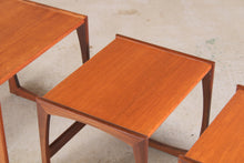 Load image into Gallery viewer, Mid Century G-plan Quadrille teak nest of tables, circa 1960s.
