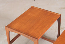 Load image into Gallery viewer, Mid Century G-plan Quadrille teak nest of tables, circa 1960s.
