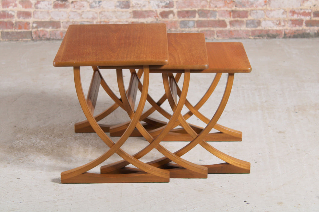 Mid Century teak nest of tables by Nathan.
