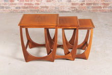 Load image into Gallery viewer, Mid Century G-plan Astro teak nest of tables, circa 1960s.
