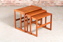 Load image into Gallery viewer, Danish Mid Century Teak Nest of Tables by Arne Hovmand-Olsen for Mogens Kold c.1960s.
