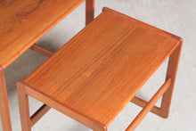 Load image into Gallery viewer, Danish Mid Century Teak Nest of Tables by Arne Hovmand-Olsen for Mogens Kold c.1960s.
