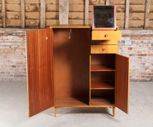 Load image into Gallery viewer, Mid Century oak wardrobe by Meredew, England, circa 1950s
