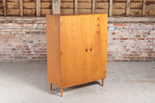 Load image into Gallery viewer, Mid Century oak wardrobe by Meredew, England, circa 1950s
