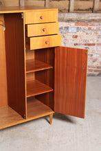 Load image into Gallery viewer, Mid Century oak wardrobe by Meredew, England, circa 1950s
