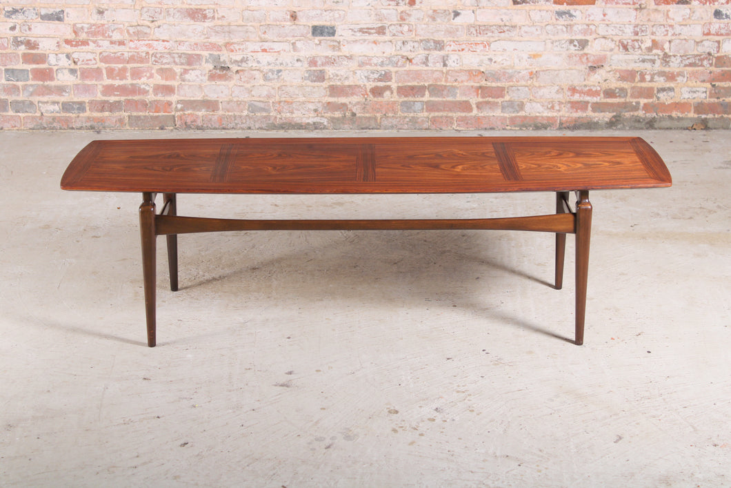 Large Mid Century rosewood coffee table, circa 1960s.