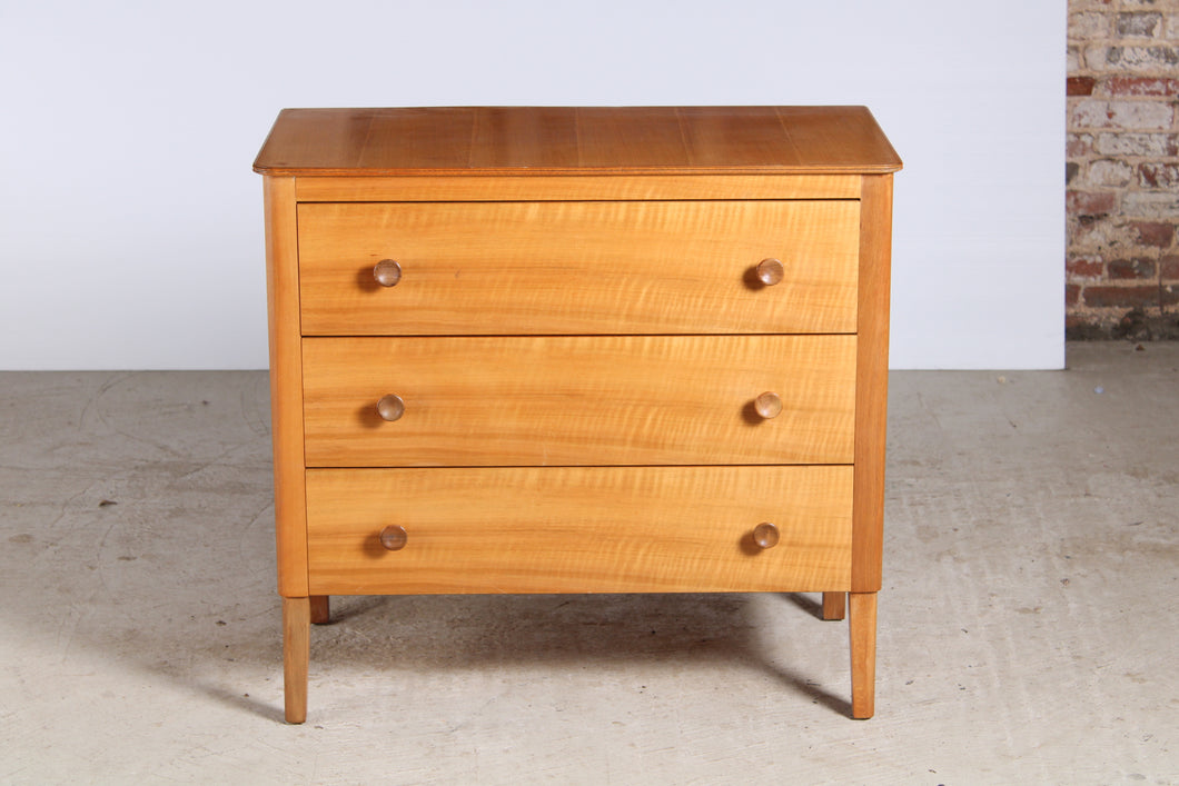Mid Century walnut chest of 3 drawers by Gordon Russell,