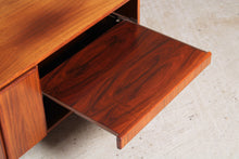 Load image into Gallery viewer, Danish Mid Century rosewood TV/Media stand on casters.
